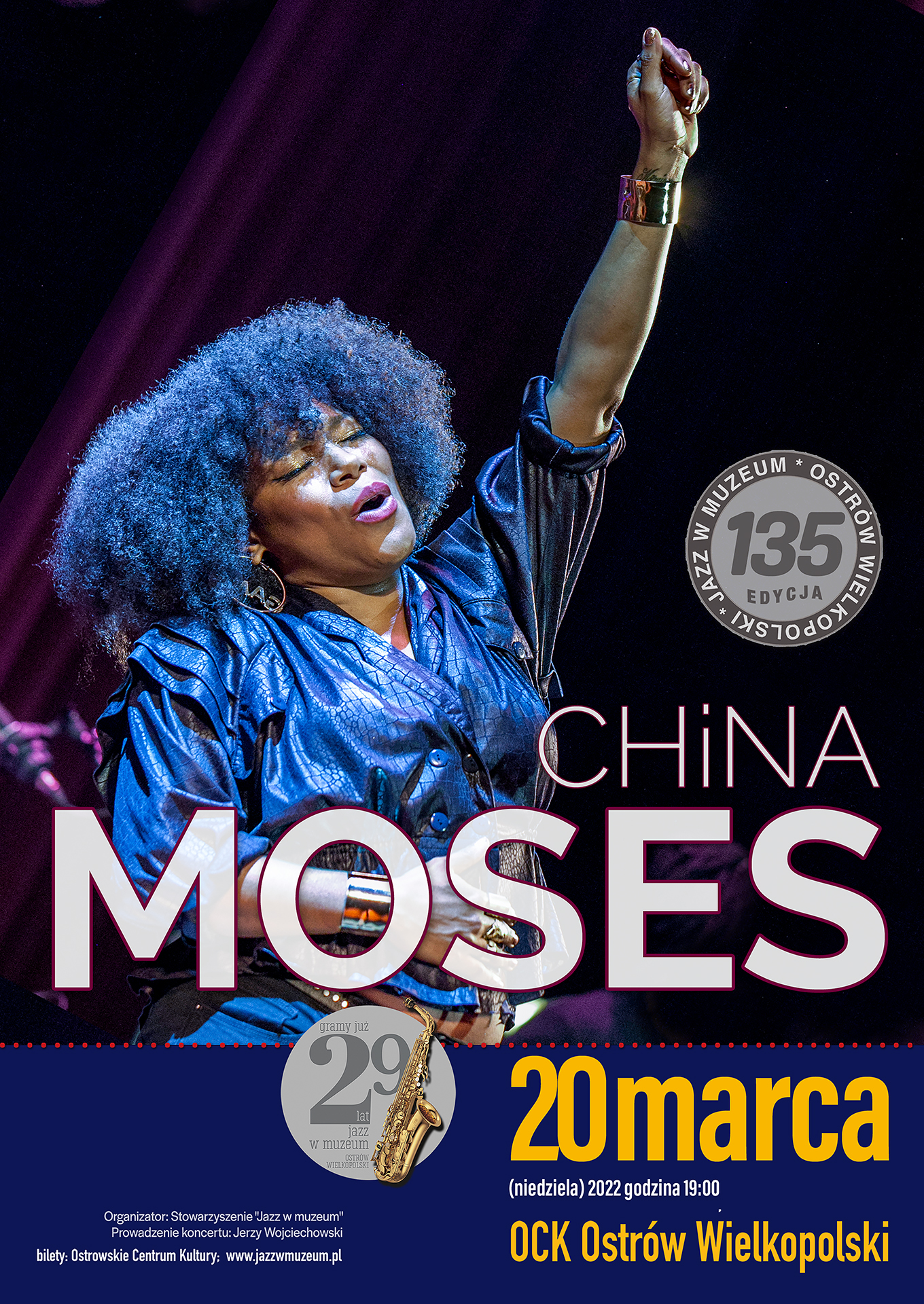 Plakat wydarzenia 135. Jazz w Muzeum - CHINA MOSES
