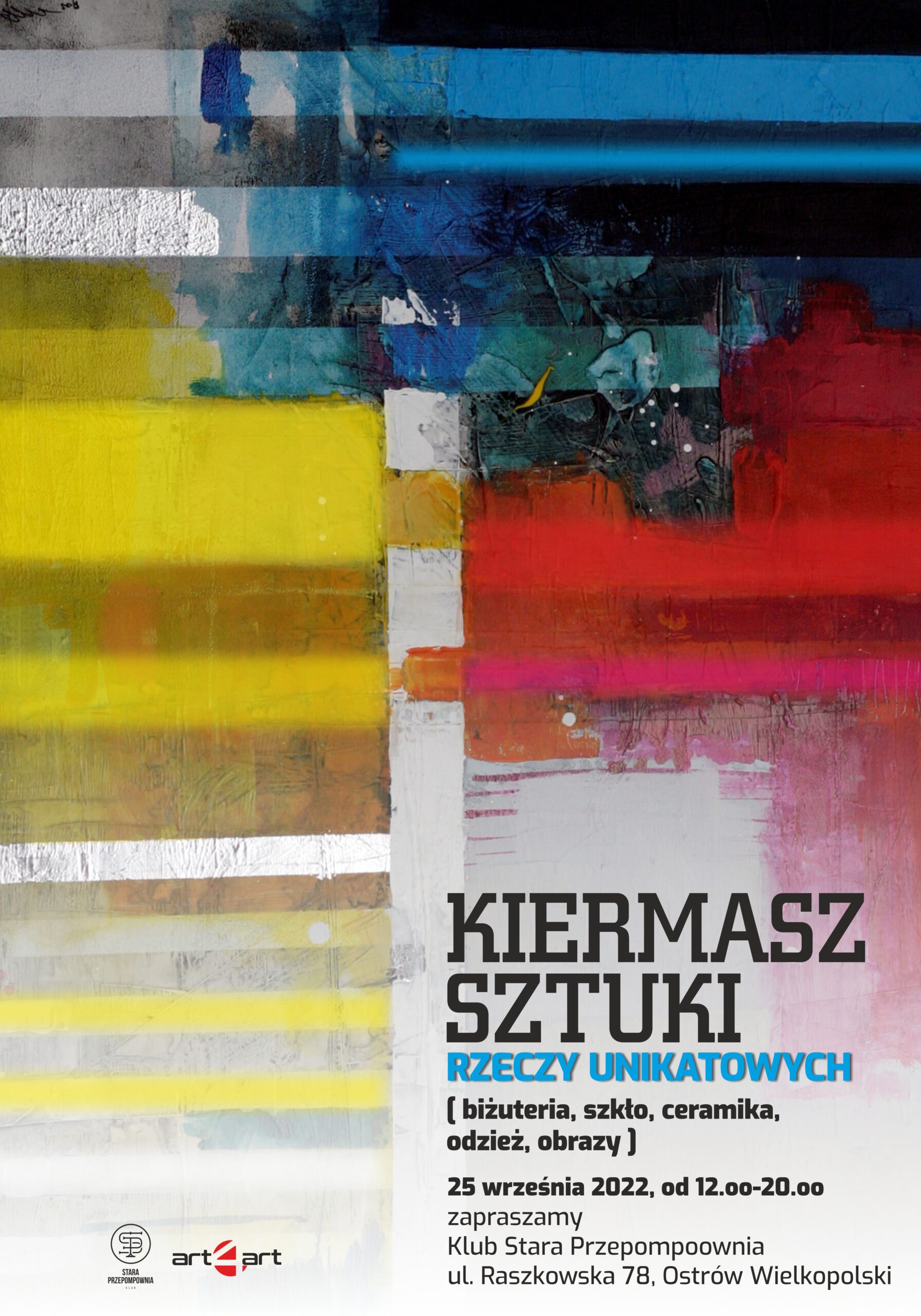 Plakat 3 KIERMASZ SZTUKI rzeczy unikatowych