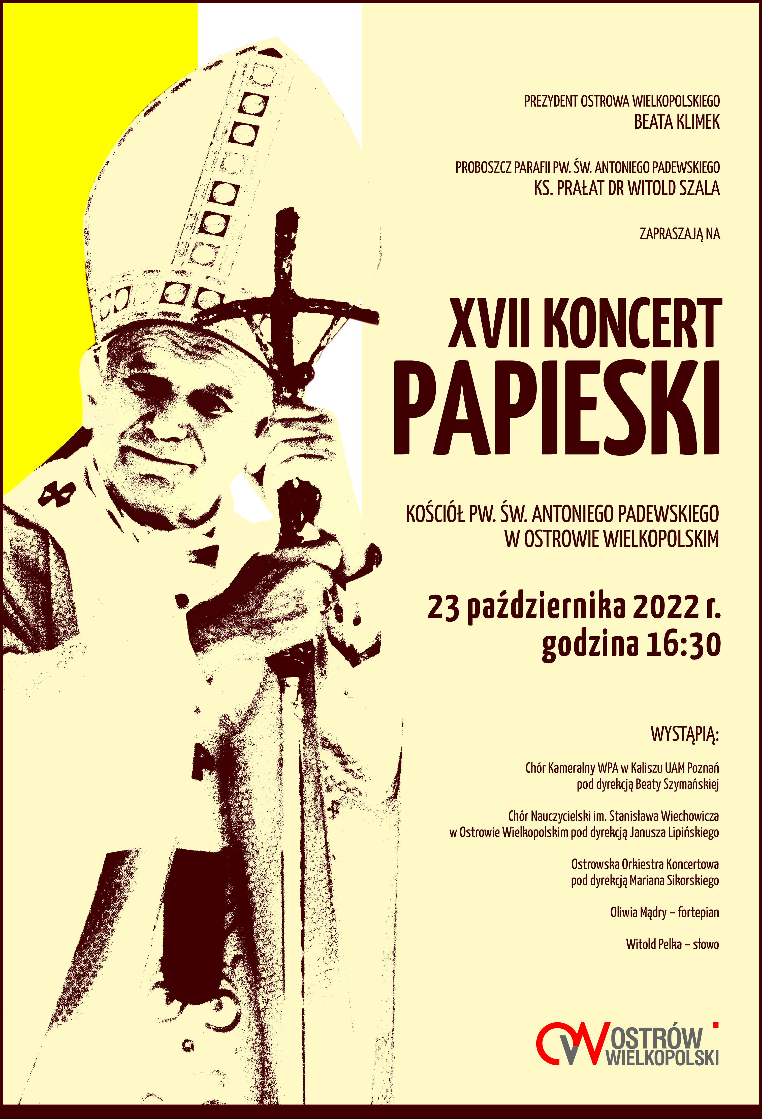 Plakat XVII Koncert Papieski