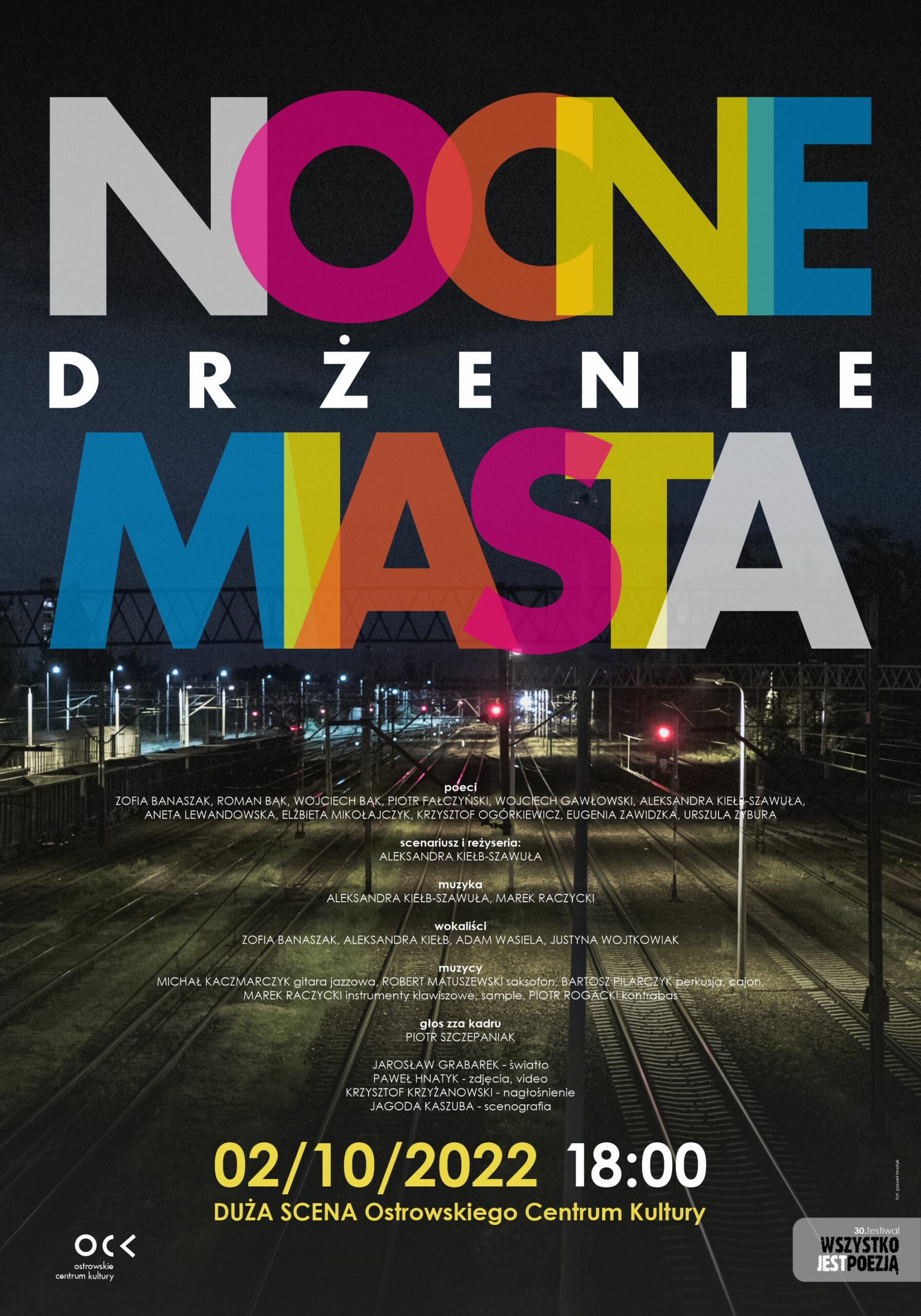 Afisz Nocne drżenie miasta | 30. Festiwal Wszystko Jest Poezją