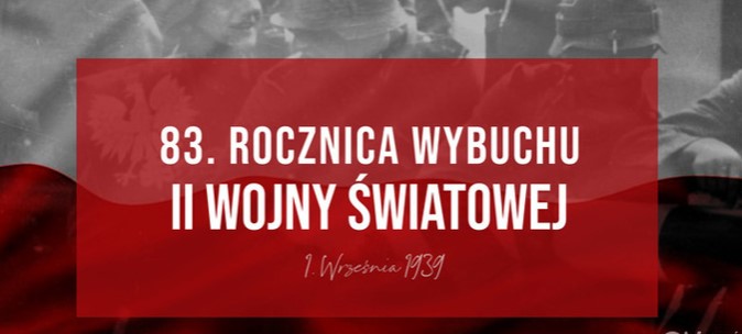 Baner Obchody 83. rocznicy wybuchu II wojny światowej