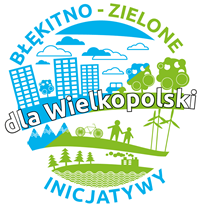 Logotyp Błekitno - zielone inicjatywy dla Wielkopolski