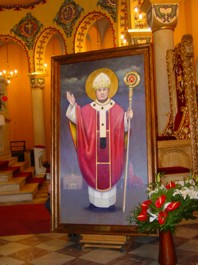 Patron. Zdjęcie przedstawiające obraz z wizerunkiem św. Stanisława