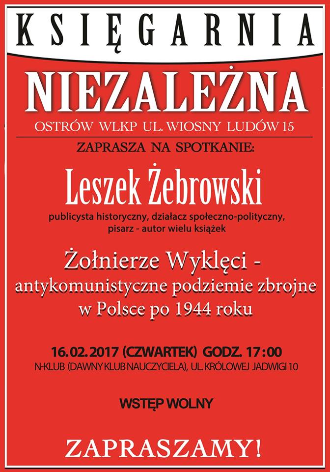 Spotkanie z Leszkiem Żebrowskim plakat